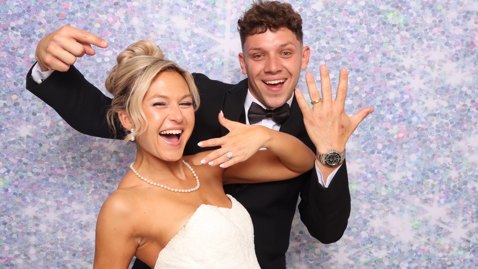 Wedding photo booth at a South Florida wedding reception