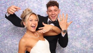 Wedding photo booth at a South Florida wedding reception